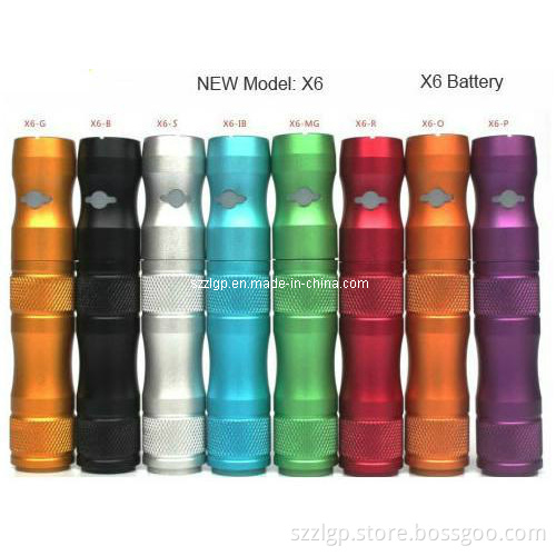E Cigarette EGO Battery, X6 Battery with 1300mAh